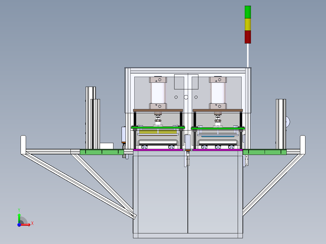 双工位热压机前视图