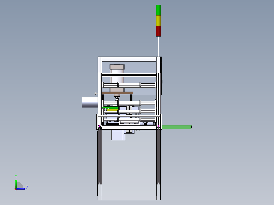 双工位热压机左视图