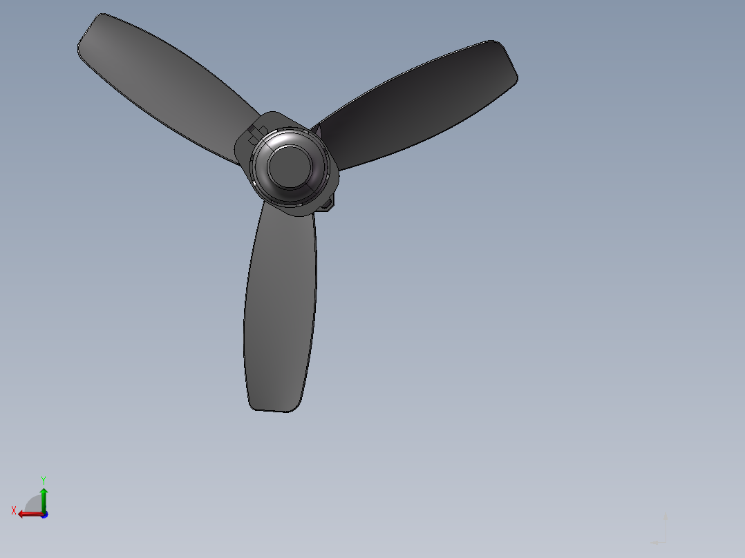 扇叶SW三维模型后视图