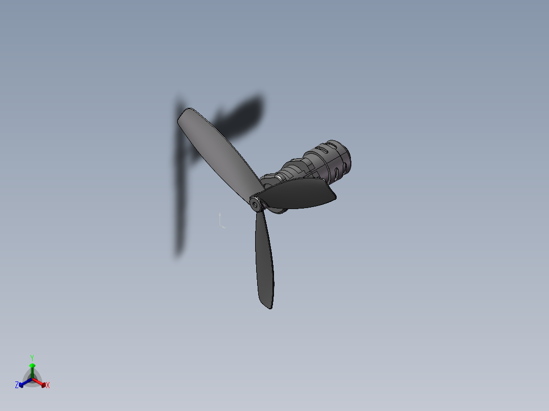 扇叶SW三维模型正等轴测图