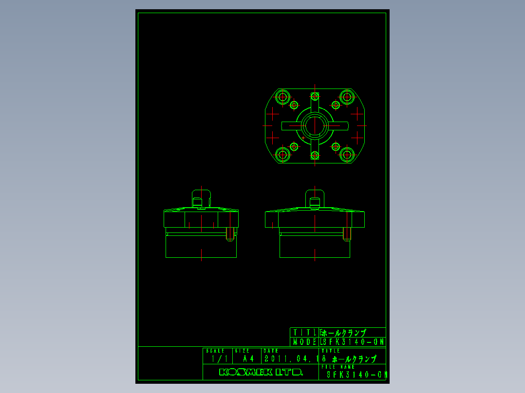 KOSMEKSFK3140-GN多系列多零件图纸模型多系列多零件图纸模型