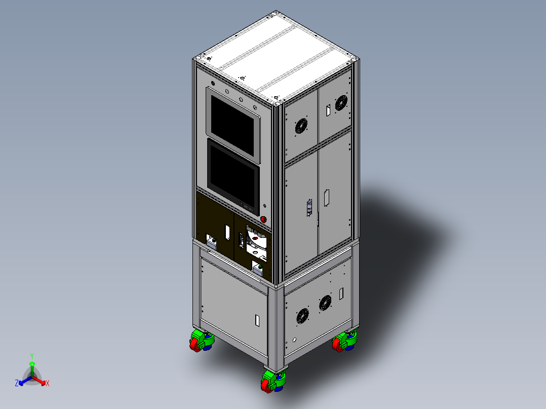 电子产品视觉测试设备正等轴测图