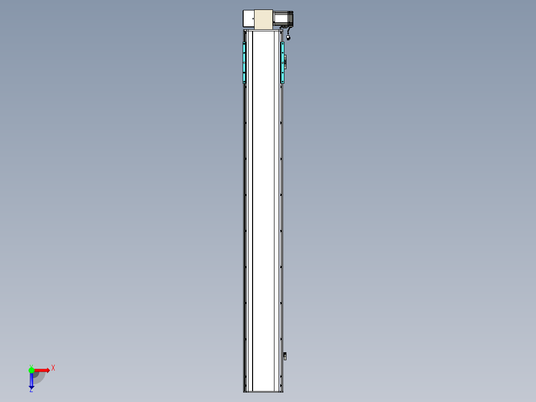 同步带滑台-半封闭B22H-L100-C-S1600-LD-P75-D3-N5俯视图