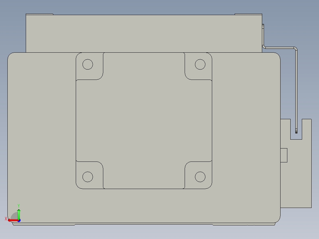 直线模组WG-LHC12-S550-M设计图纸后视图