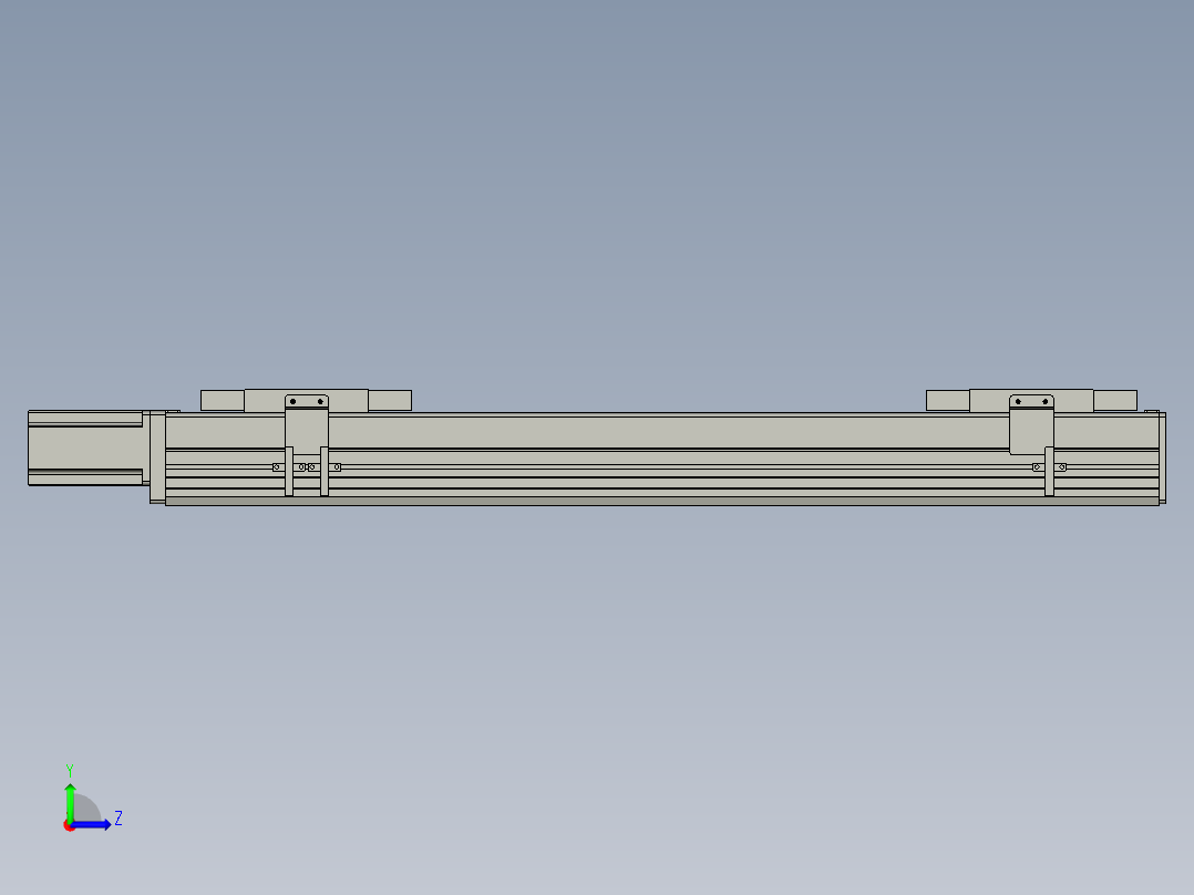 直线模组WG-LHC12-S550-M设计图纸左视图