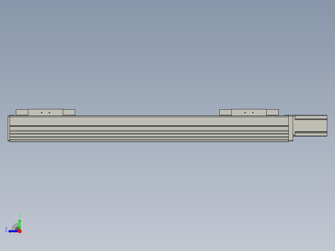 直线模组WG-LHC12-S550-M设计图纸右视图