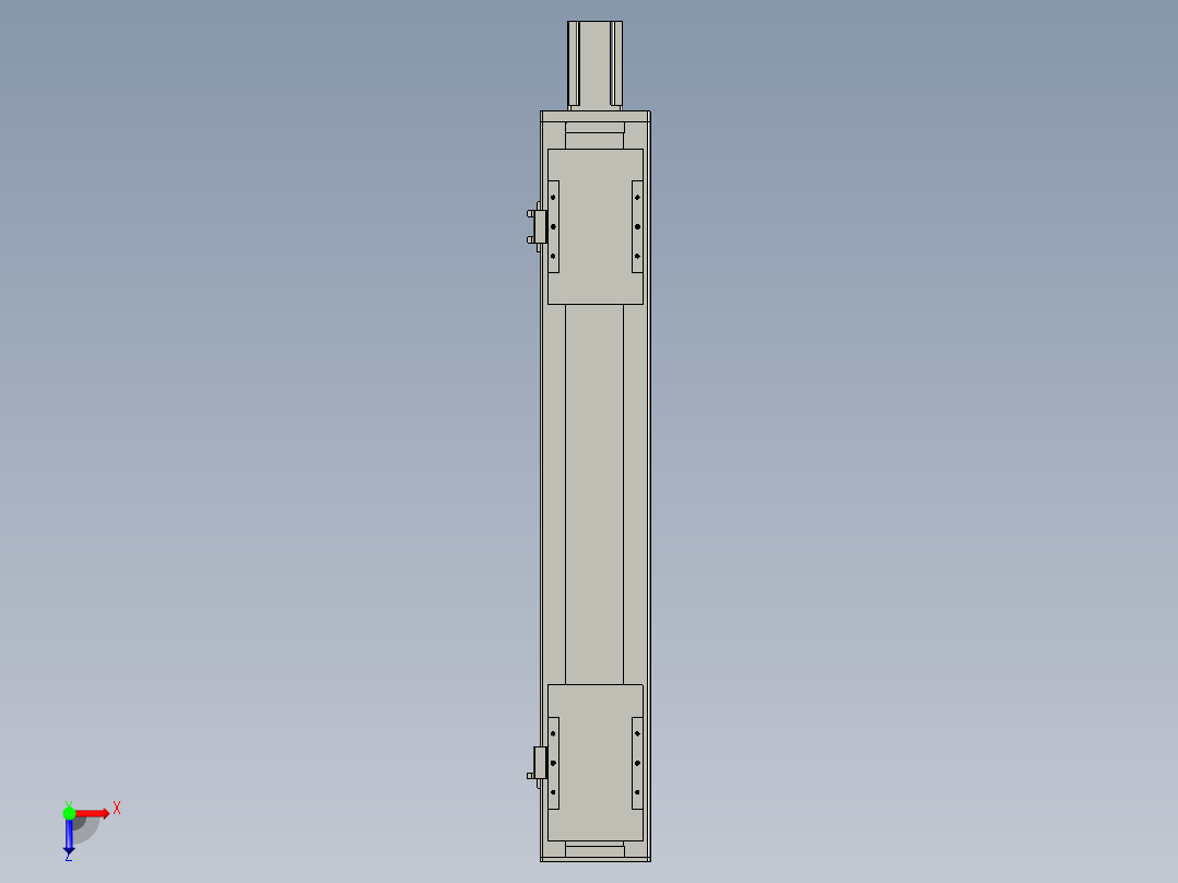 直线模组WG-LHC12-S550-M设计图纸俯视图