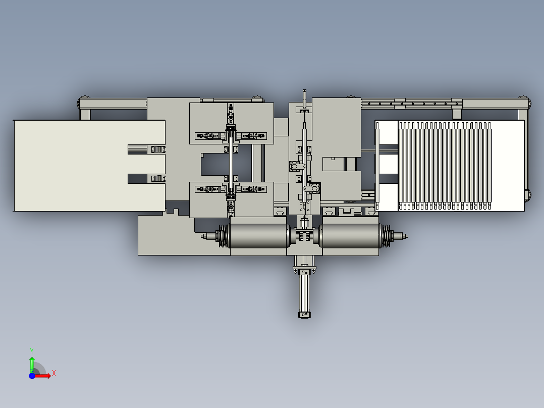 零件加工自动上下料设备前视图