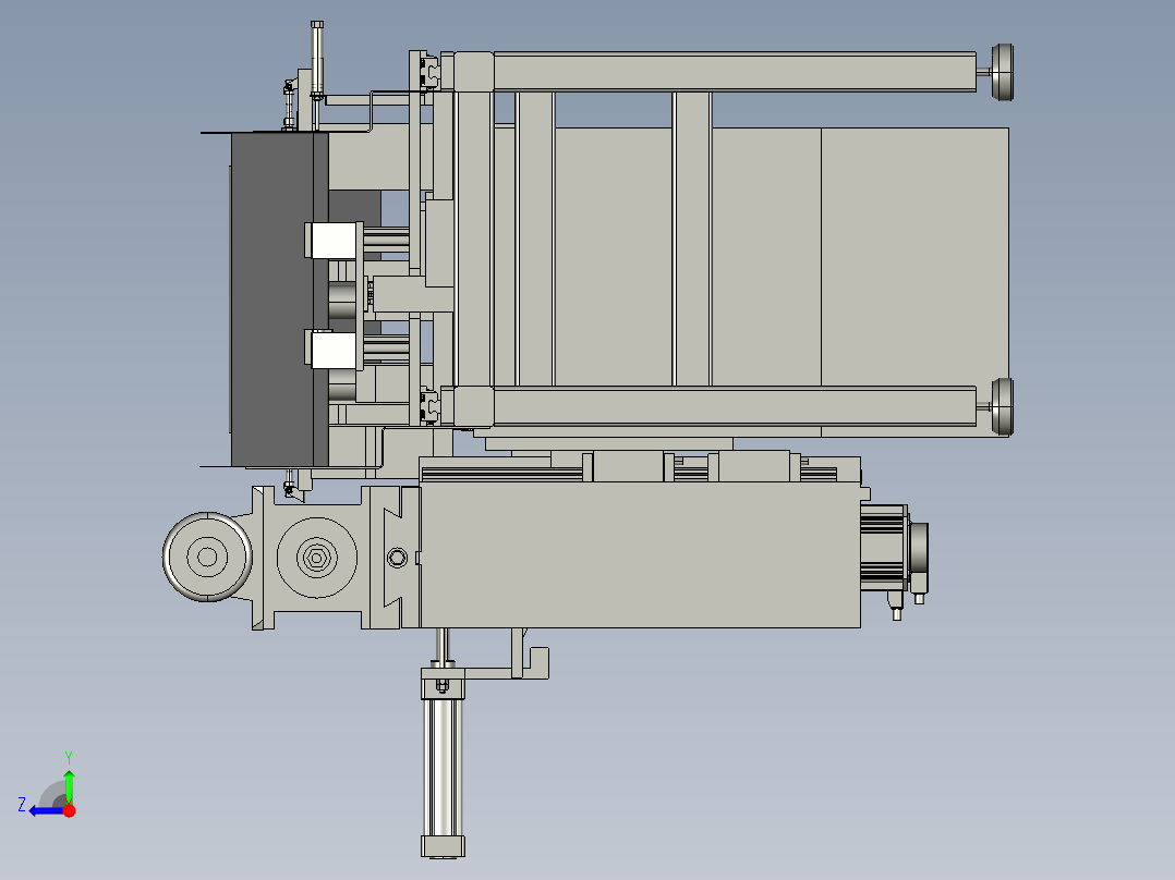 零件加工自动上下料设备右视图