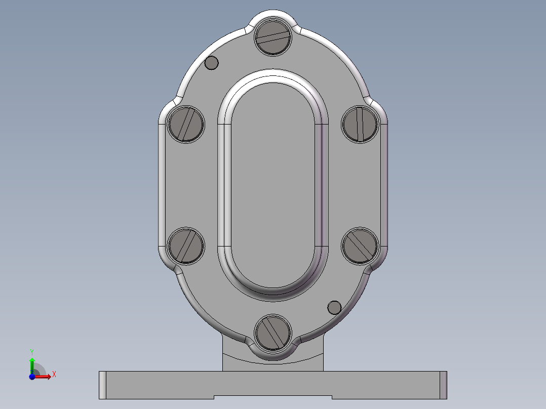 齿轮油泵模型前视图