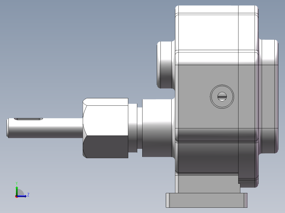 齿轮油泵模型左视图