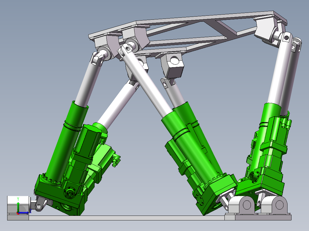 六自由度平台设计左视图