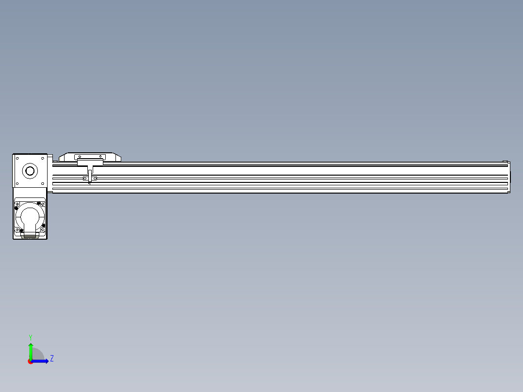 同步带全封闭直线模组TPA-HCB-85D-90-L700-LP-C-P20-N3左视图