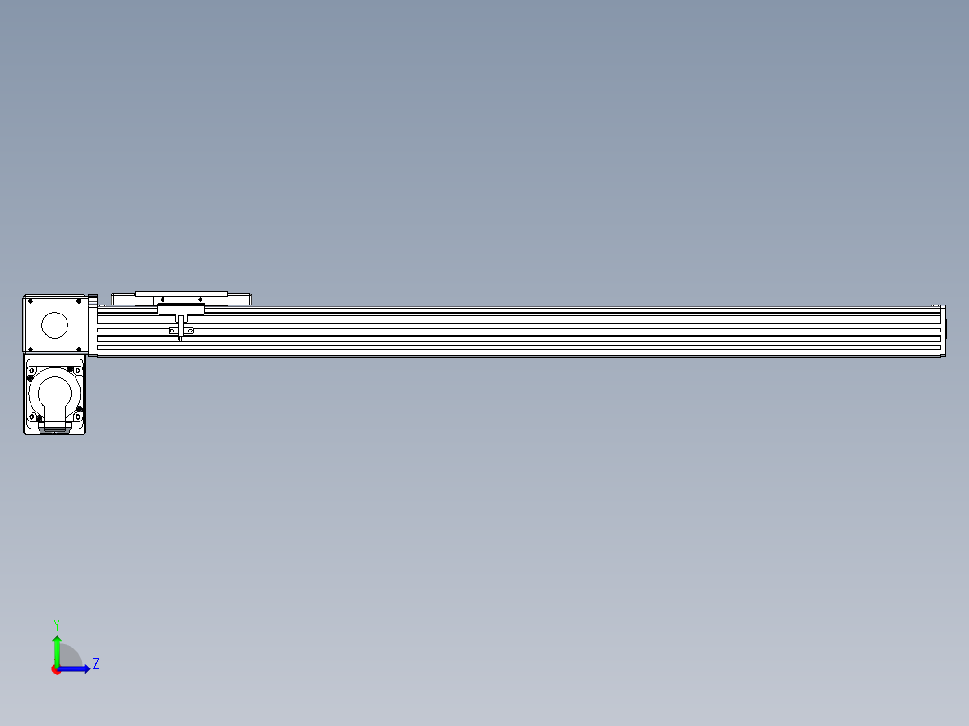 同步带全封闭直线模组TPA-HCB-110D-90-L700-LP-Y-P40-N3左视图