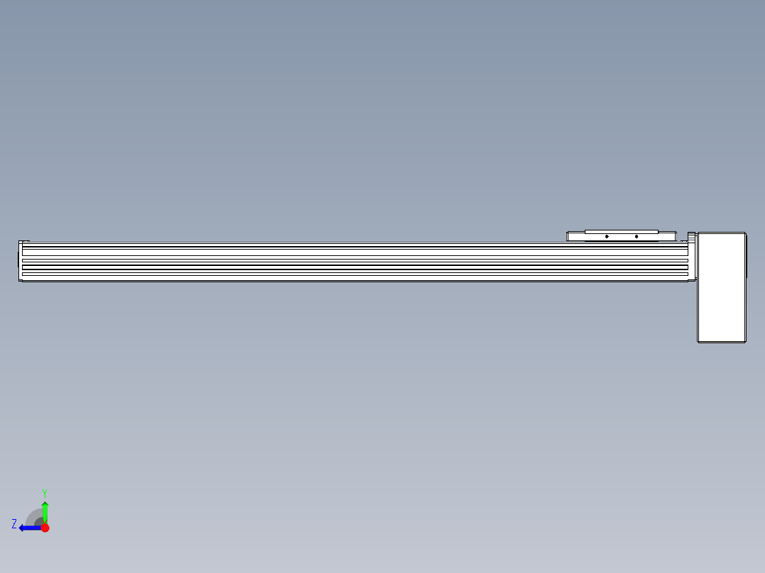 同步带全封闭直线模组TPA-HCB-110D-90-L700-LP-Y-P40-N3右视图