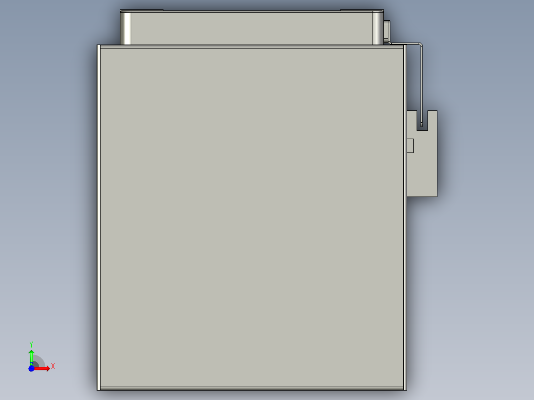直线模组LHC14-S500-D设计图纸前视图
