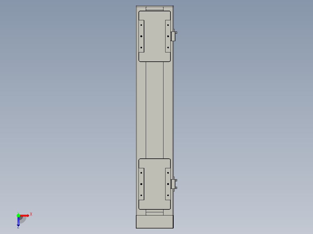 直线模组LHC14-S500-D设计图纸俯视图