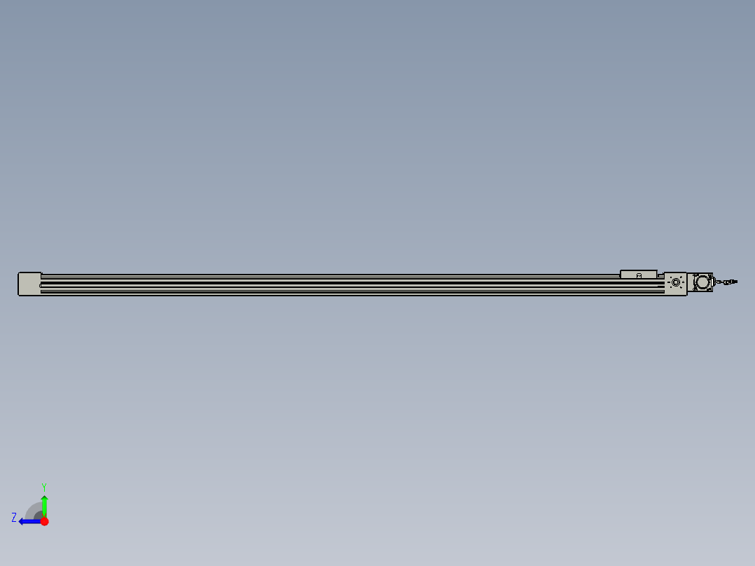威洛博直线电机模组EB6-L70-S2000-BL-P40-MS3右视图