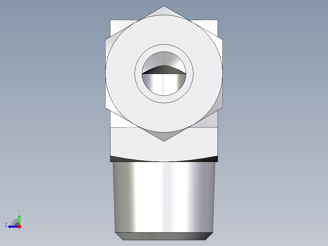 卡套式工业通用硬管接头EO_Male_stud_elbow_WE06LLMCF右视图