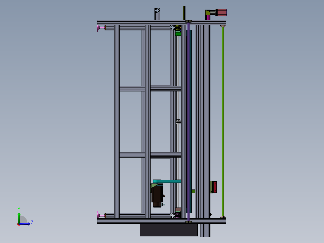 布料拉平裁切机sw18可编辑左视图