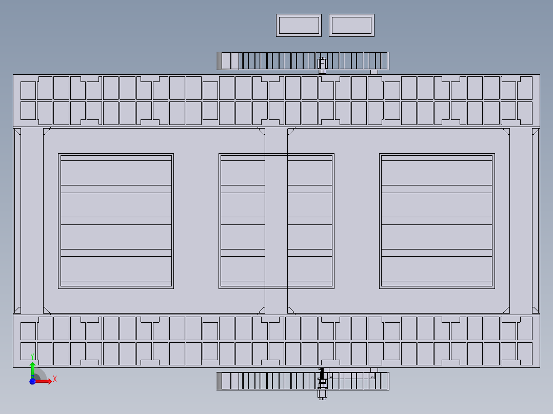 龙门架数控加工前视图