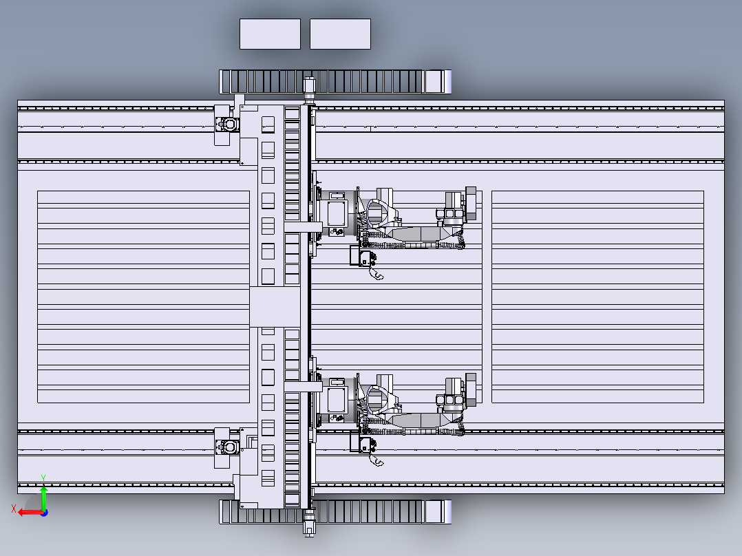 龙门架数控加工后视图