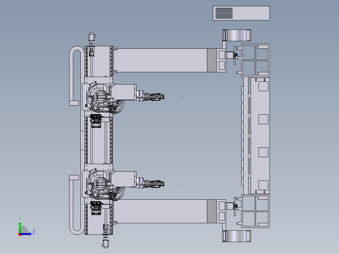 龙门架数控加工左视图
