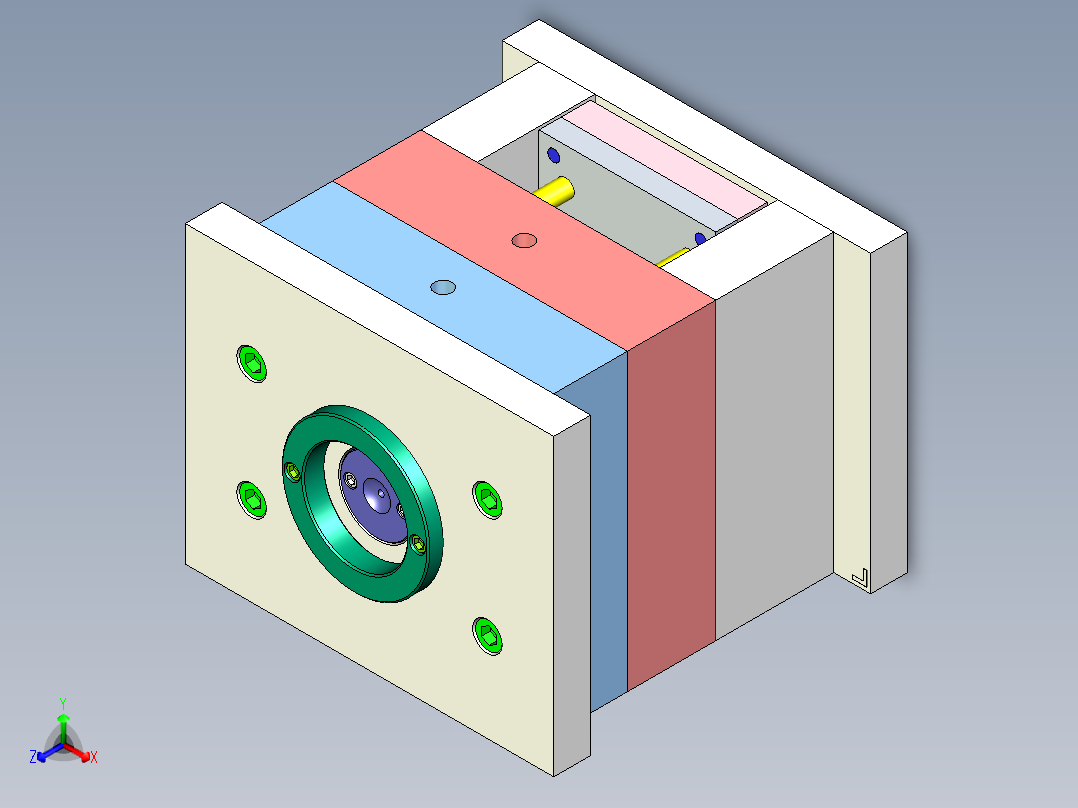 拉链头注塑模具设计含UG三维二维说明正等轴测图