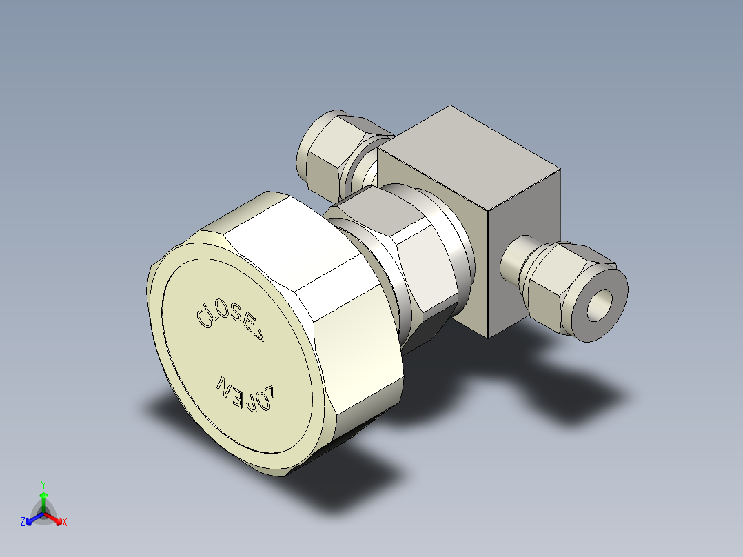 TKS高压手动隔膜阀正等轴测图