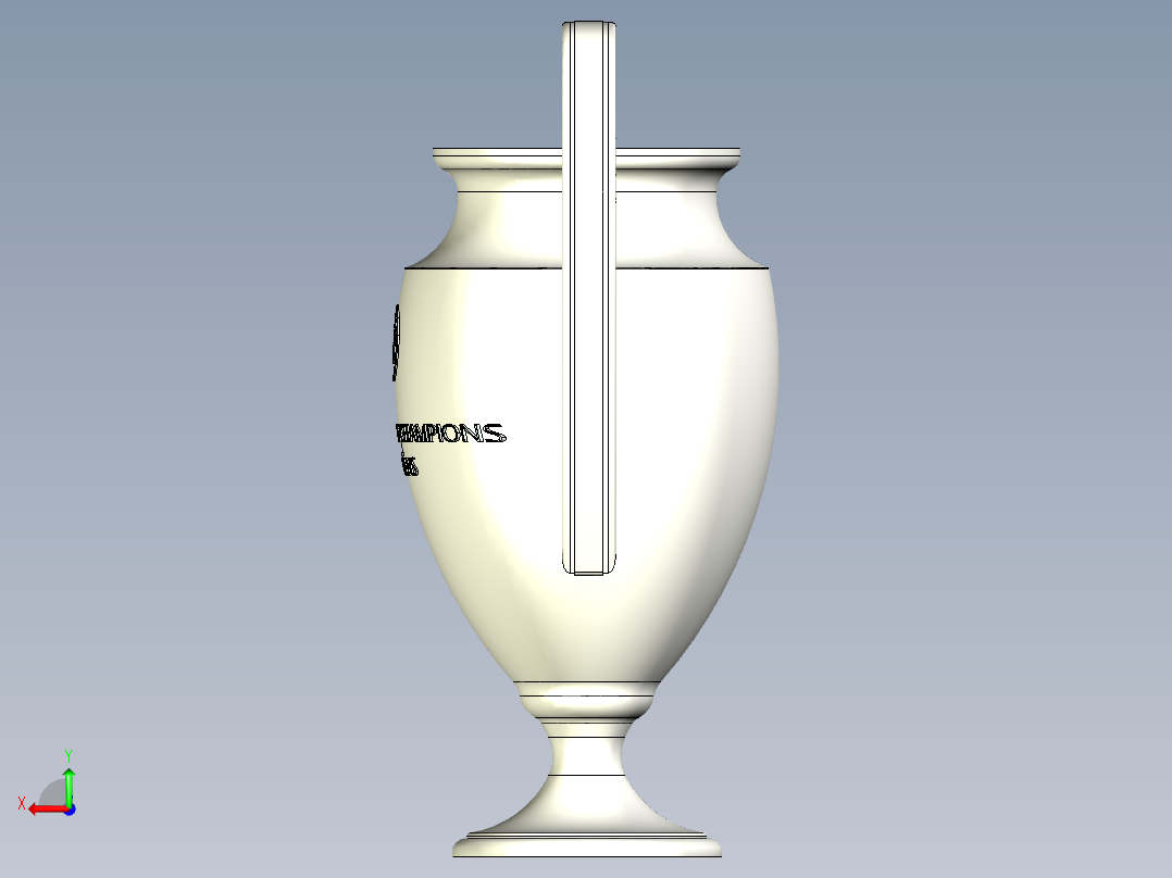 欧洲冠军联赛杯后视图