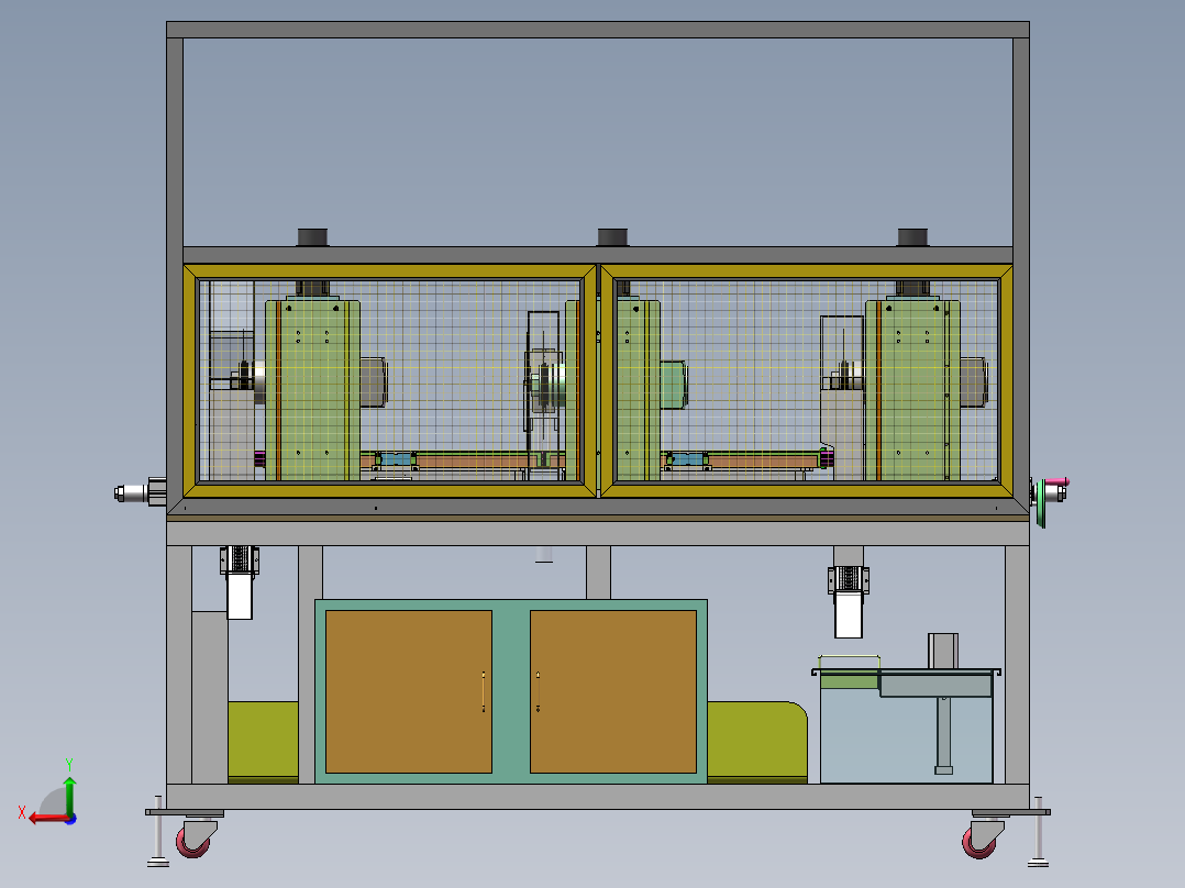 精密裁断机（sw18可编辑+cad）后视图