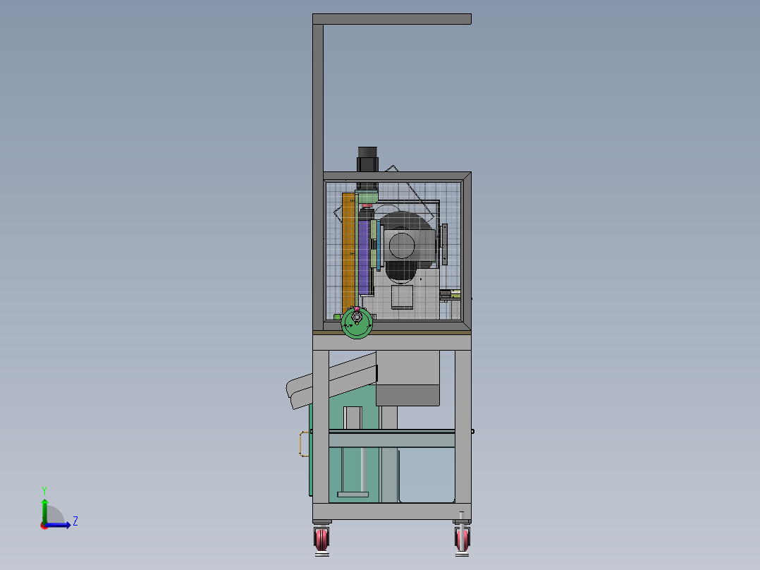 精密裁断机（sw18可编辑+cad）左视图