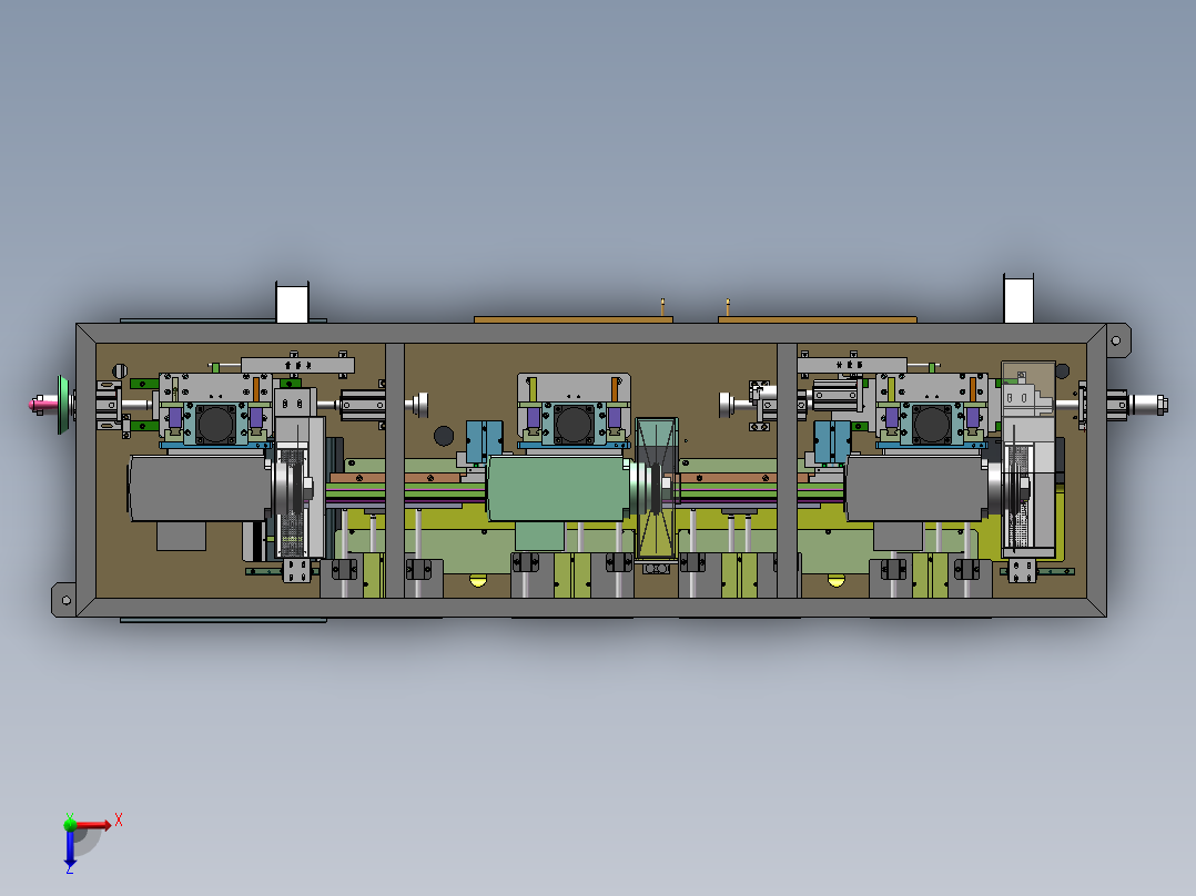 精密裁断机（sw18可编辑+cad）俯视图