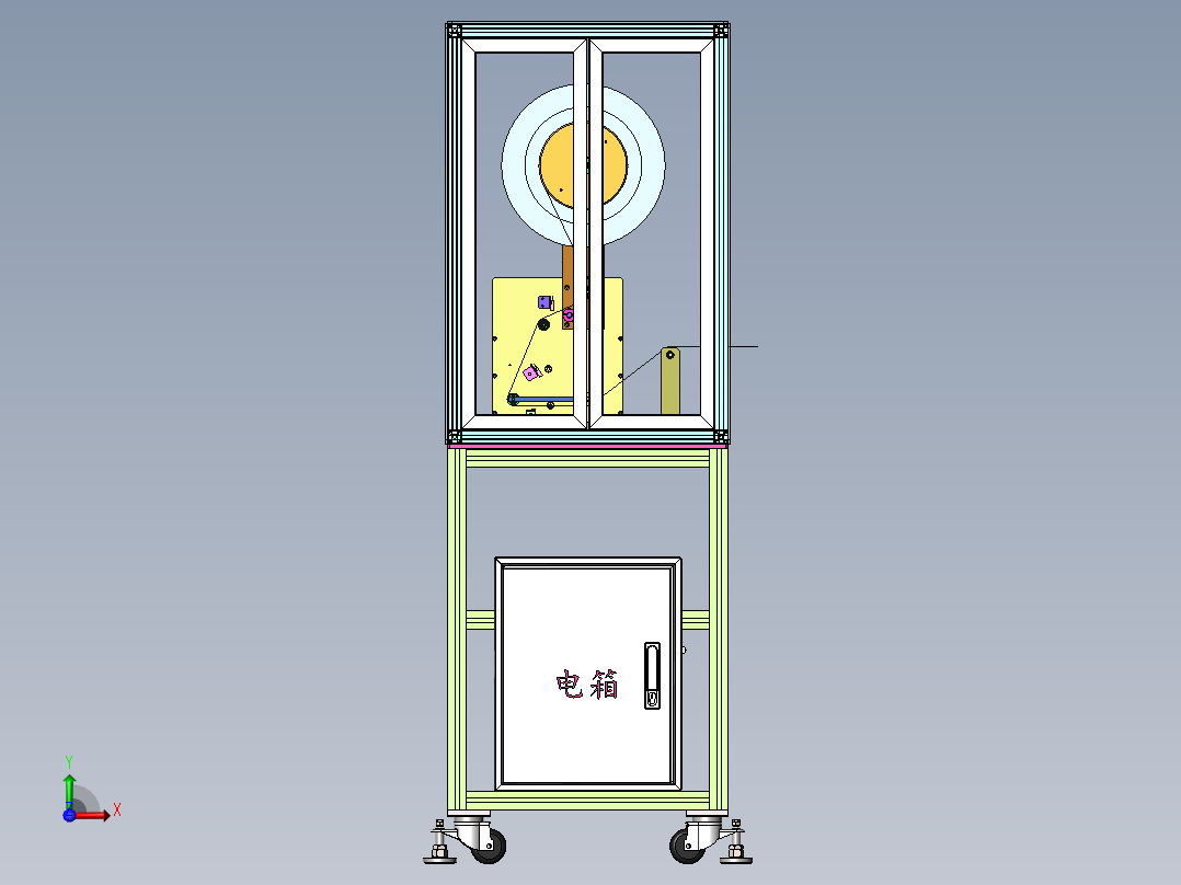 捆带自动送料结构设计sw18可编辑前视图