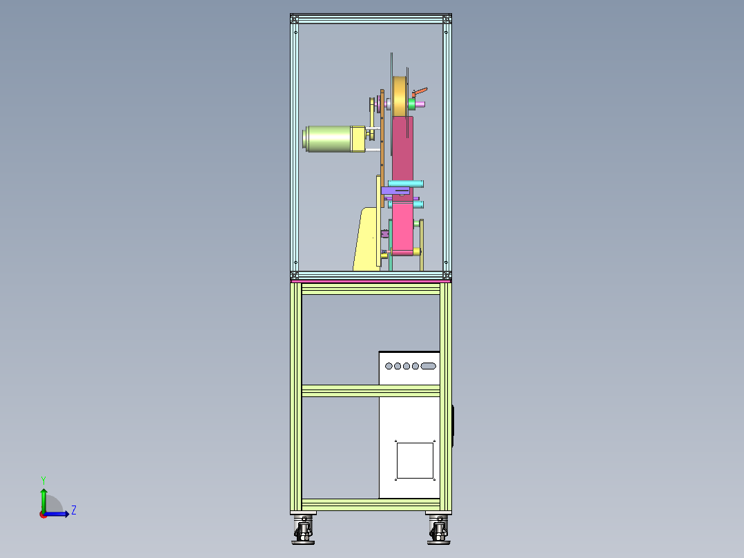 捆带自动送料结构设计sw18可编辑左视图