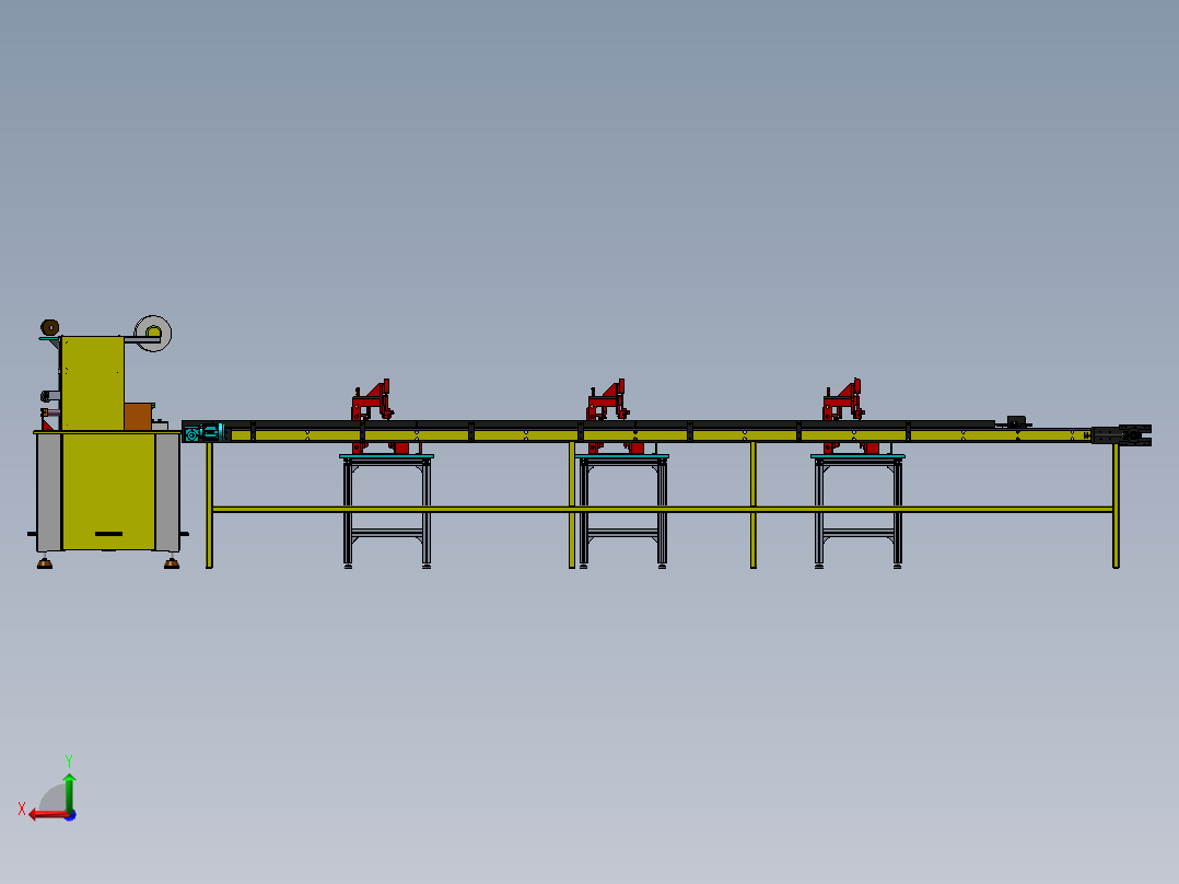 智能卷线机产线设备sw17后视图