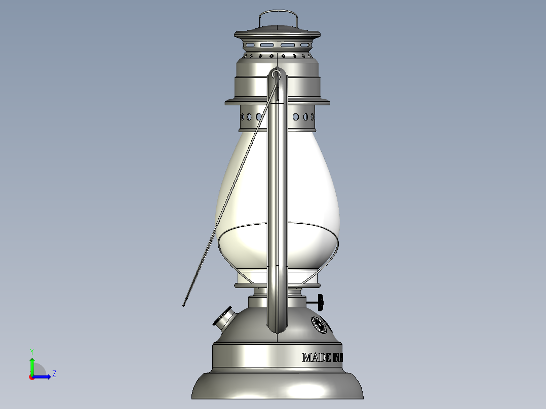 煤油提灯左视图