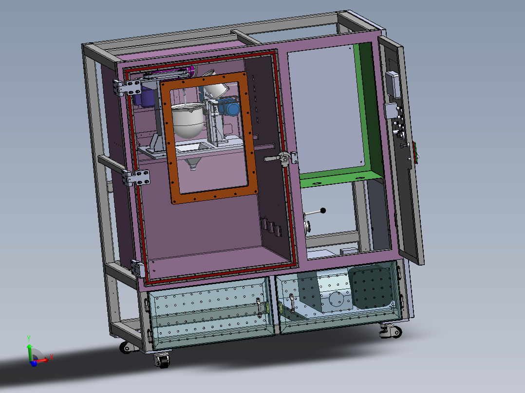 真空覆膜机三维SW模型