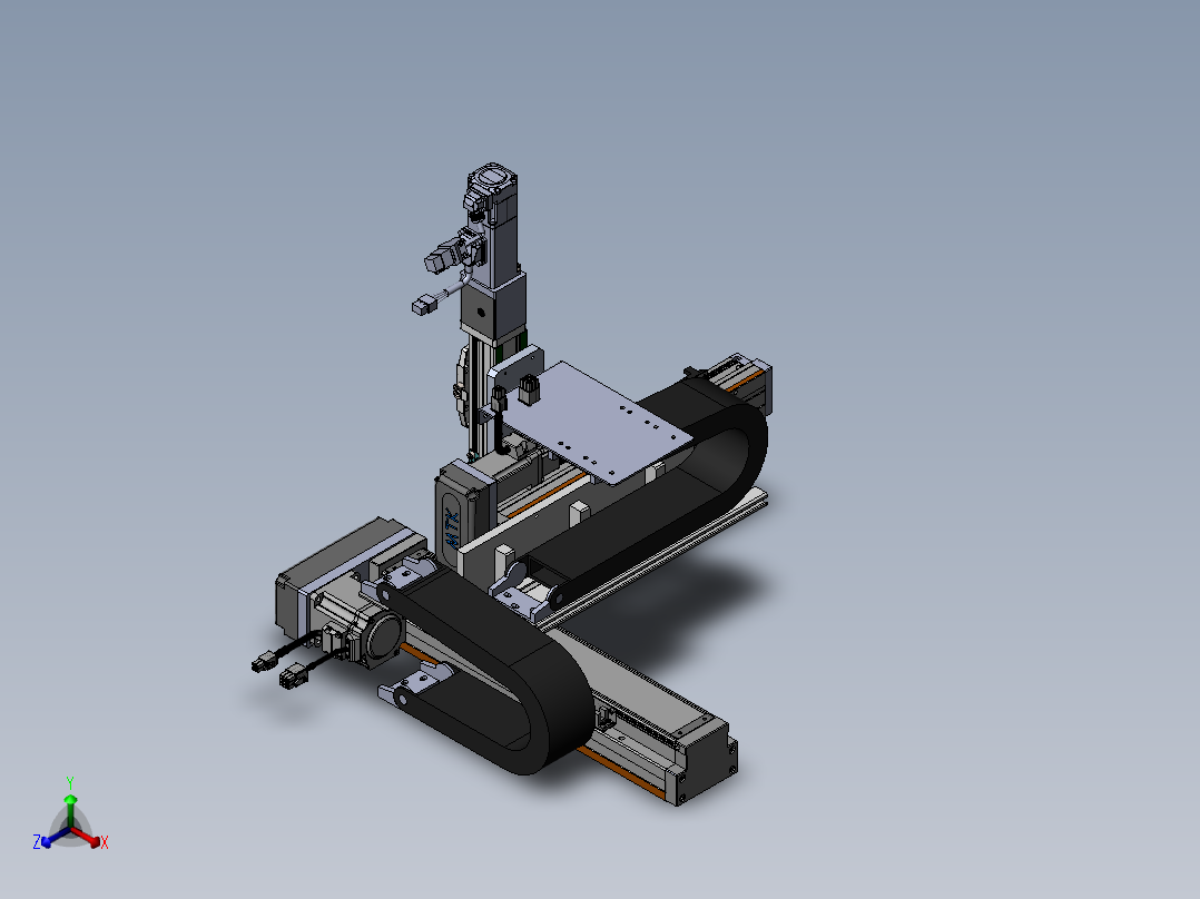 内嵌直交机械手XYG系列XYG321-A2正等轴测图