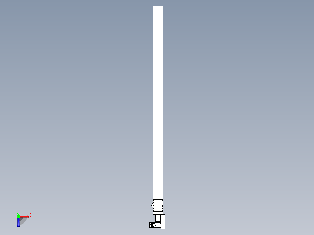 同步带全封闭直线模组TPA-HCB-105D-90-L1900-MR-Y-P20-N3俯视图