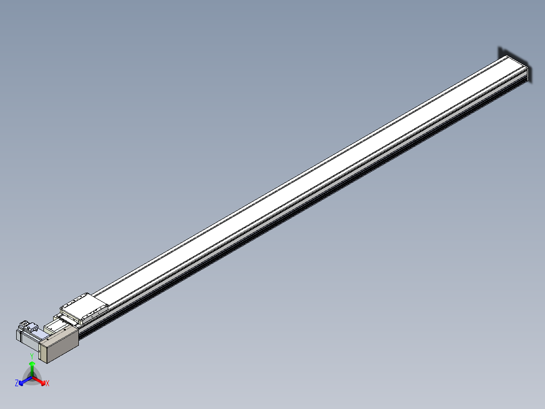 同步带全封闭直线模组TPA-HCB-105D-90-L1900-MR-Y-P20-N3正等轴测图