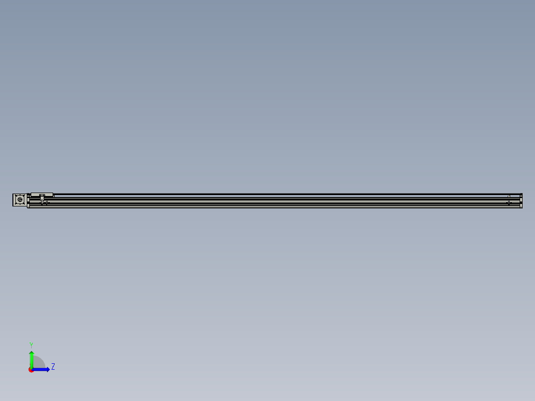 东锦同步带传动-直线滑台模组DH120B-L125-S2500-BL-P400W-C3左视图