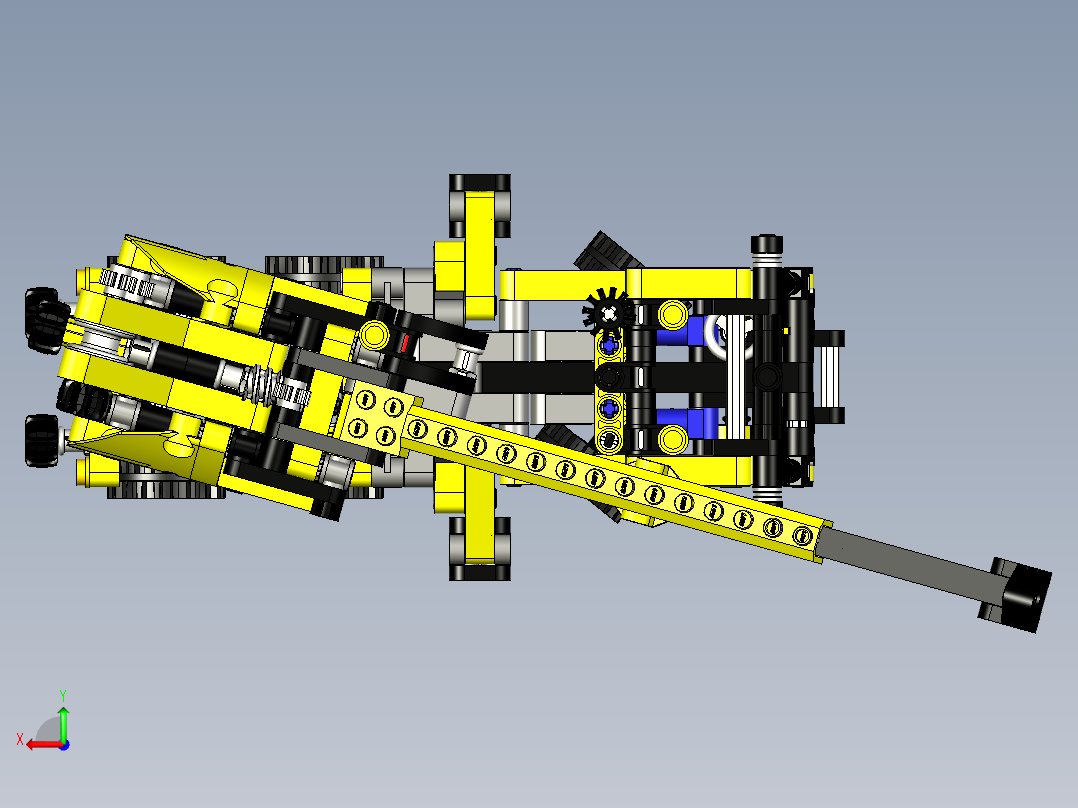 LEGO乐高机械组小型移动式起重机后视图