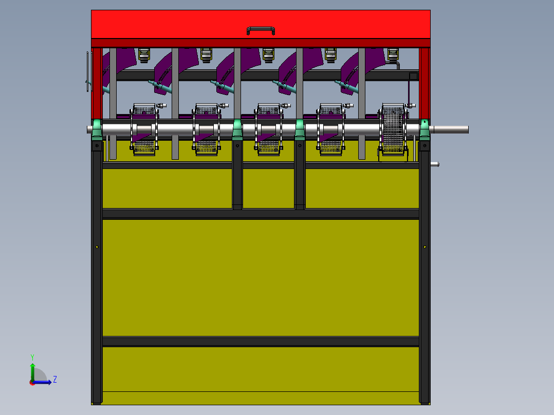 铰链式传送线sw17可编辑左视图