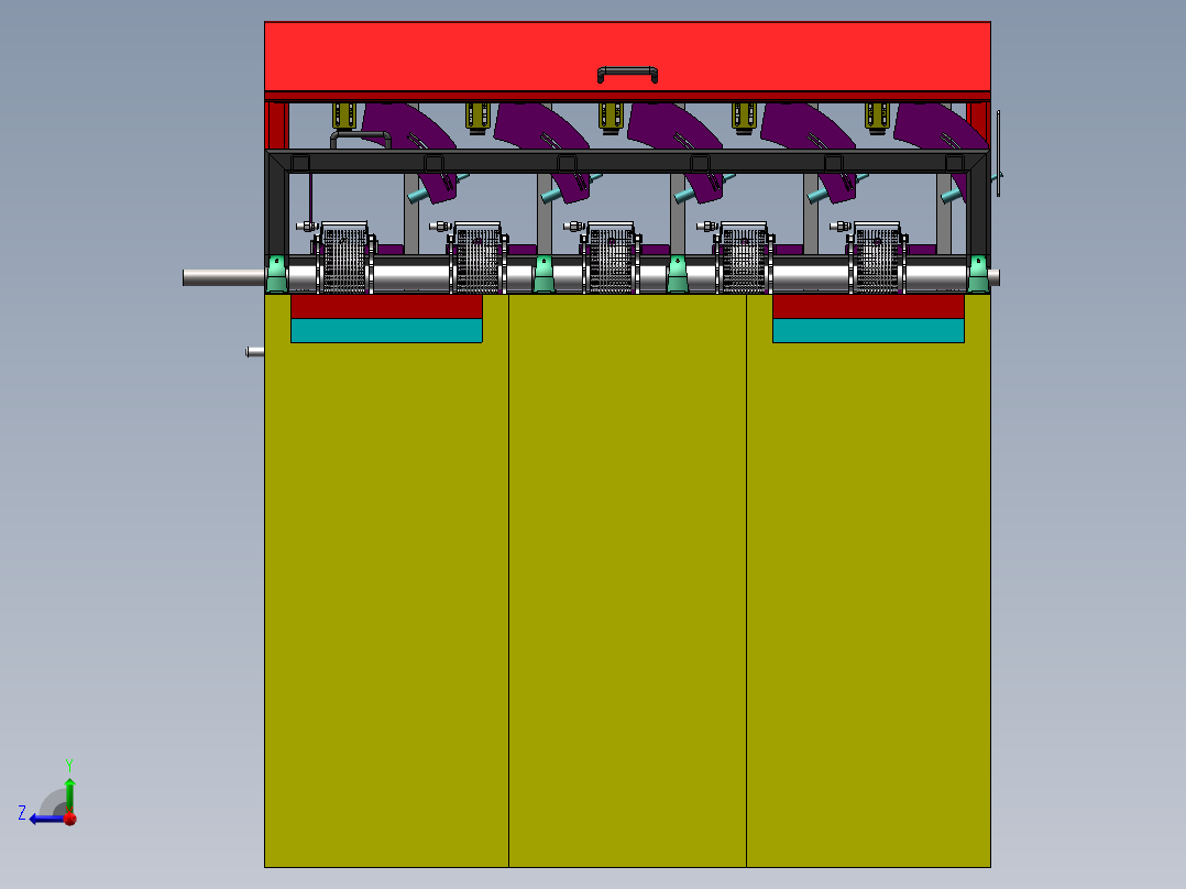 铰链式传送线sw17可编辑右视图
