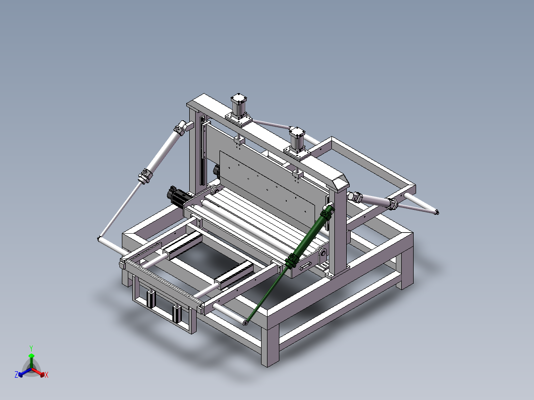 钢板折边机sw18正等轴测图
