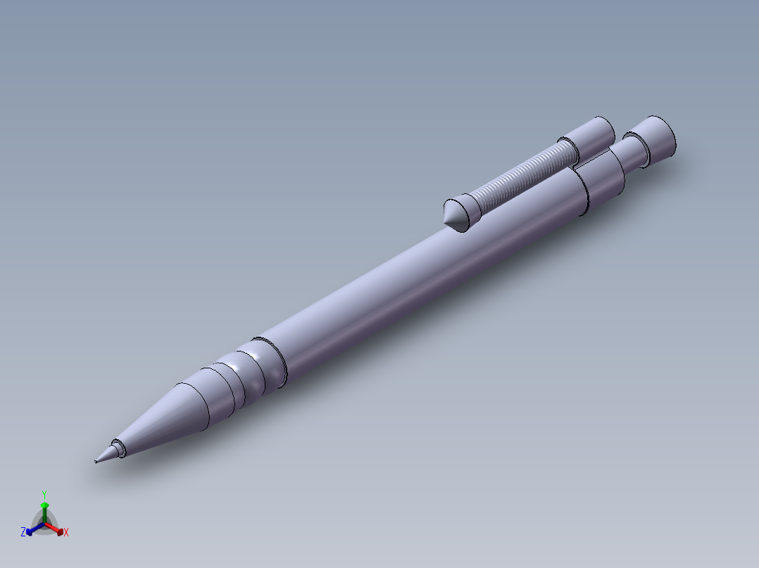 solidworks 自动<span style='color: red'>圆珠笔</span>3D模型