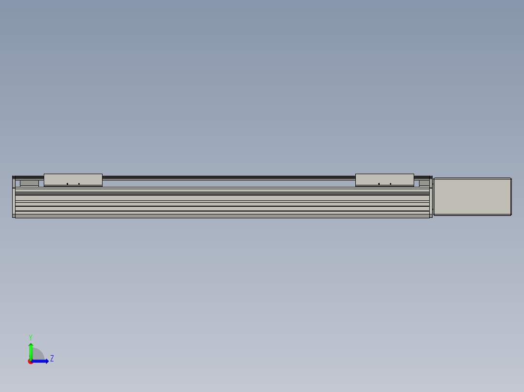 直线模组WG-LHB12-S550-BL设计图纸左视图