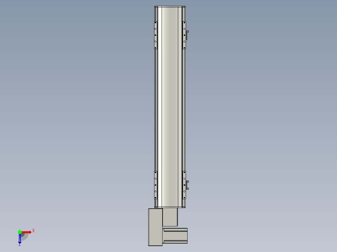 直线模组WG-LHB12-S550-BL设计图纸俯视图
