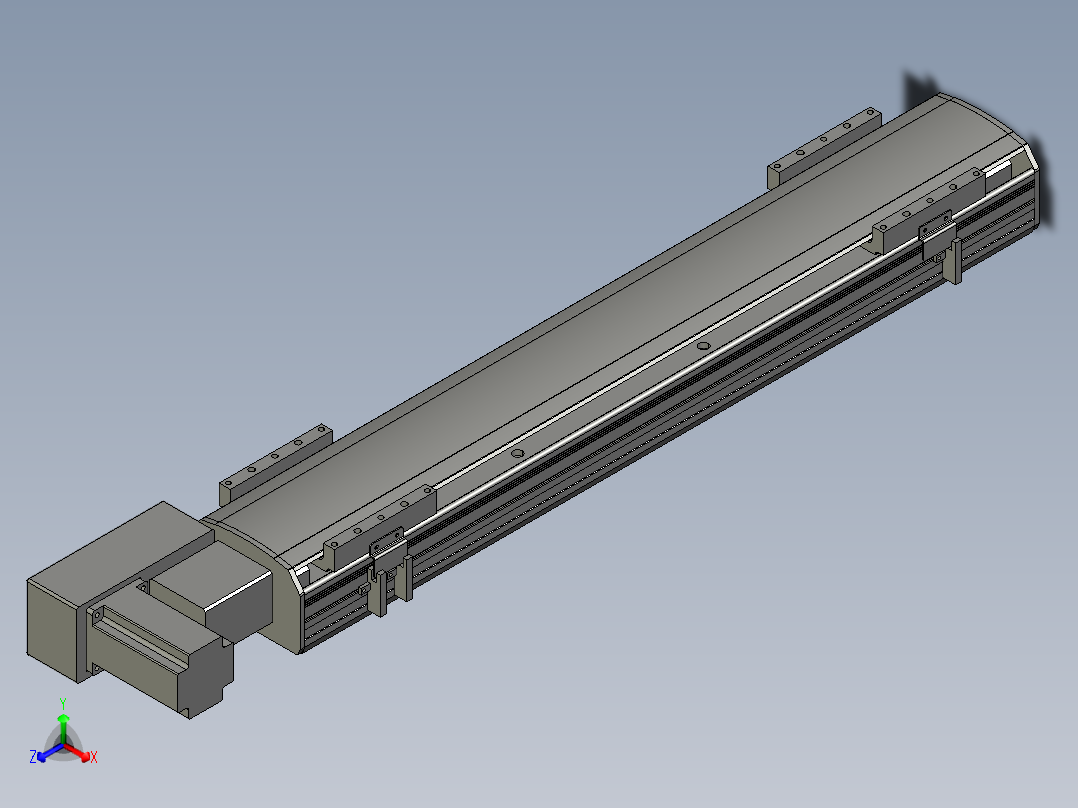 直线模组WG-LHB12-S550-BL设计图纸正等轴测图